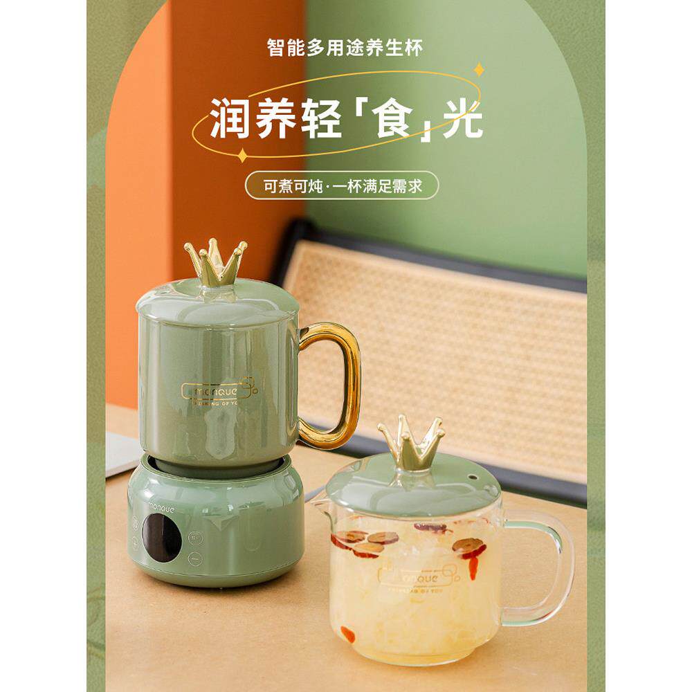 多功能养生杯迷你电炖杯全玻璃办公室小型恒温养生壶煮花茶煮茶壶