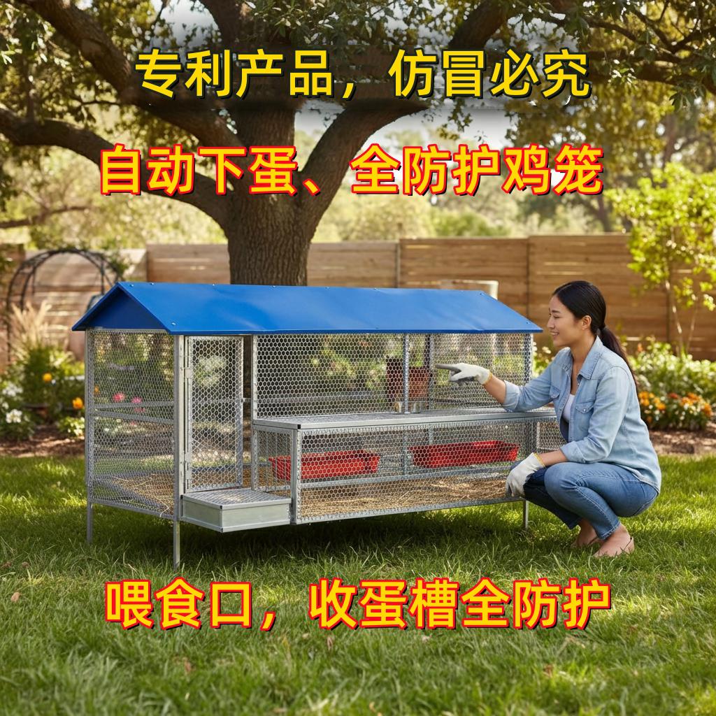 鸡笼家用室外新型防雨防黄鼠狼防鼠养殖鸡笼防啄鸡全防护下蛋鸡笼
