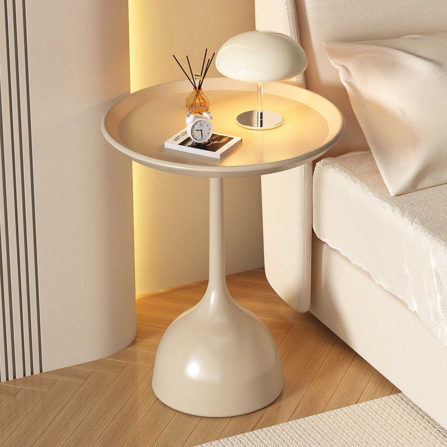 床头柜2024新款卧室圆形可移动替代品金属烤漆创意迷你高款小边几,住宅家具,床头柜,淘宝优惠券,粉丝福利购,淘宝优惠卷