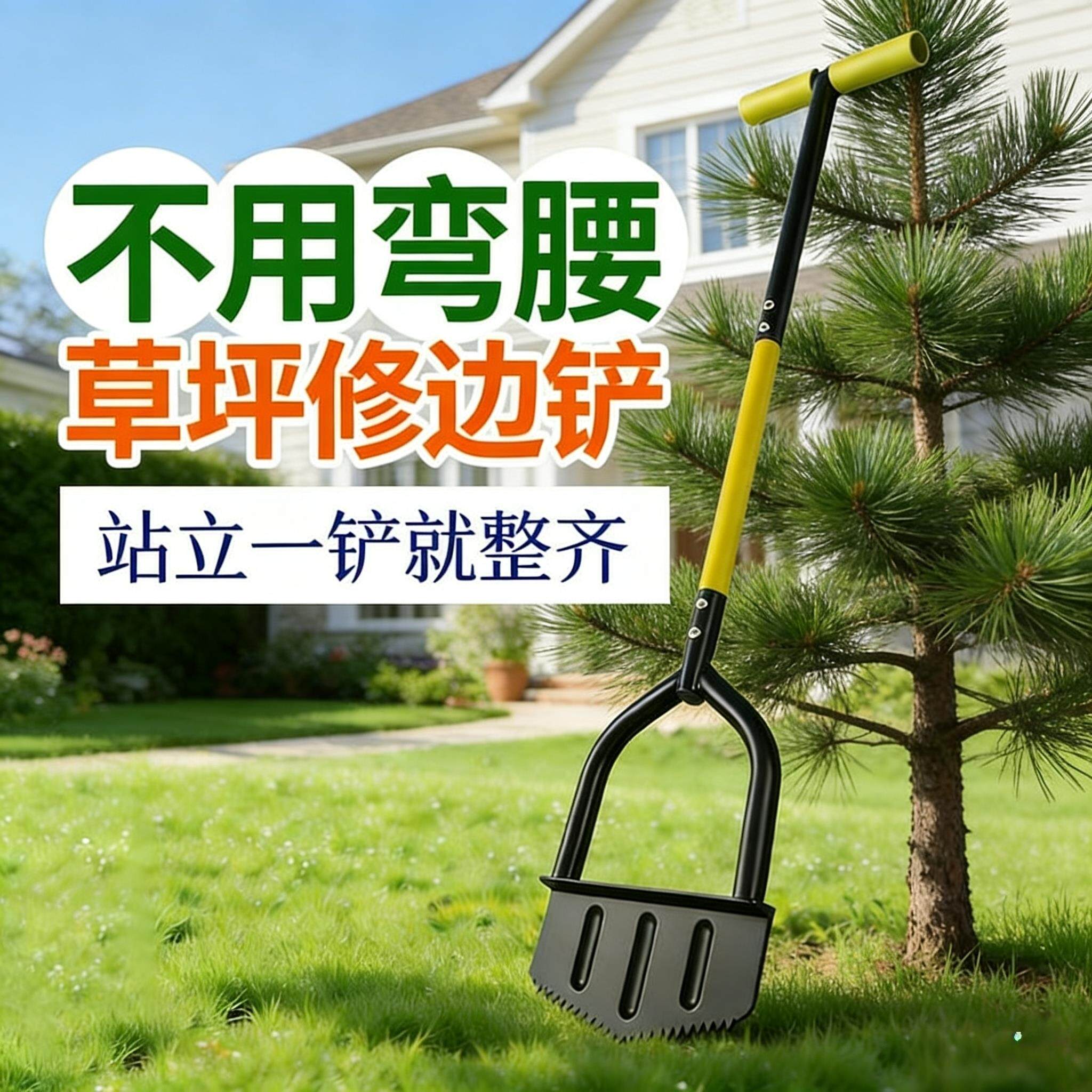 草坪修边铲平头铲多功能园艺工具修剪草皮修边器手动修边铲传奇