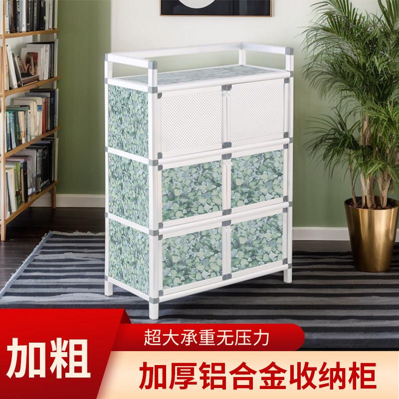 不生锈碗柜厨房橱柜餐边柜简易组装菜柜出租房储物餐具柜子收纳柜