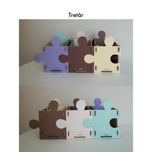 Tretar 原创设计 桌面收纳盒 榫卯结构可拆卸纸质杂物化妆品收纳