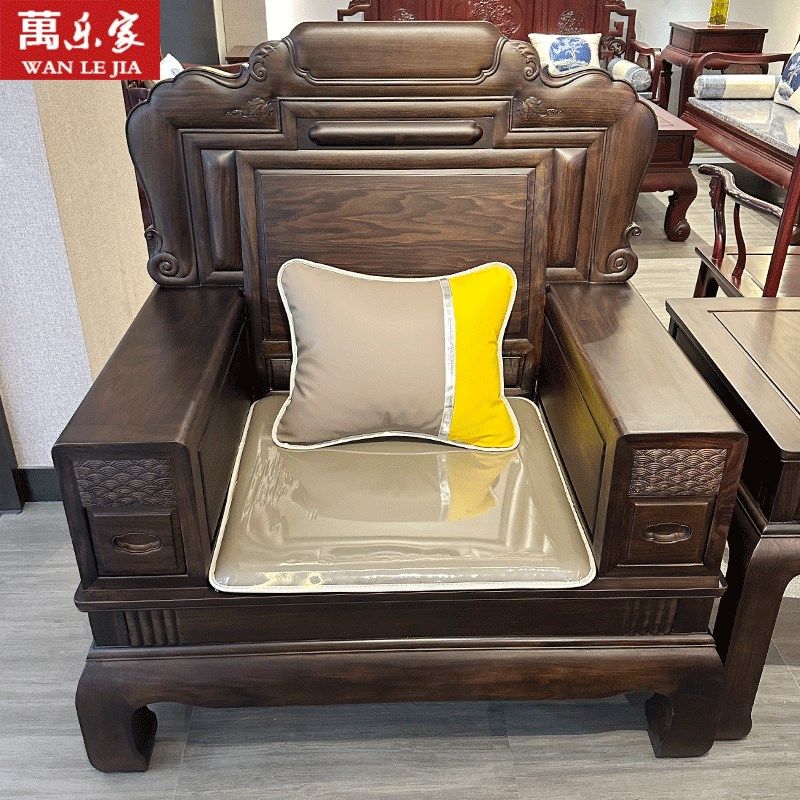 东阳红木家具客厅全套黑金檀实木沙发巴西黑酸枝榫卯中式古典硬木