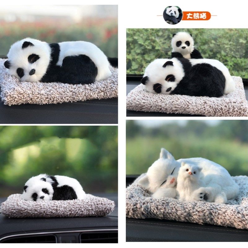 汽车炭包母子仿真狗车内饰品猫咪可爱狗狗车载车内竹炭包熊猫摆件,汽车用品/电子/清洗/改装,摆件,淘宝优惠券,粉丝福利购,淘宝优惠卷