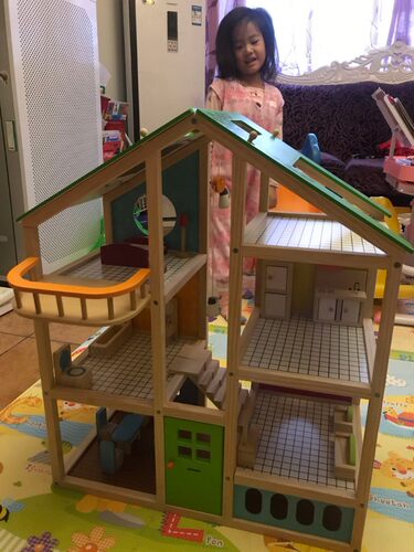 出口娃娃屋过家家玩具男女孩豪华别墅玩具屋木质城堡diy大房子