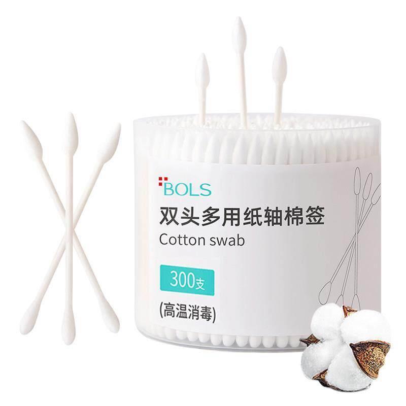 葆丽匙新疆棉签尖圆双头化妆棉花棒消毒清洁婴儿掏耳朵纸轴300支