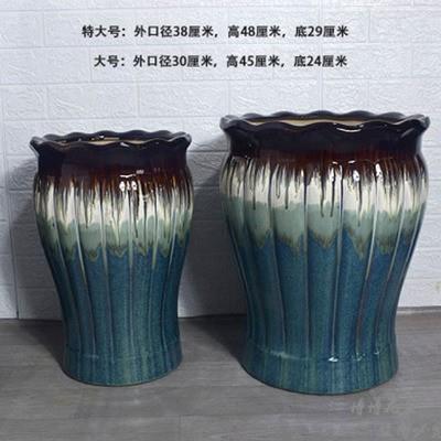 金线特大号庭院客厅大花盆发财树幸福树盆大肚深盆家用落地大花盆