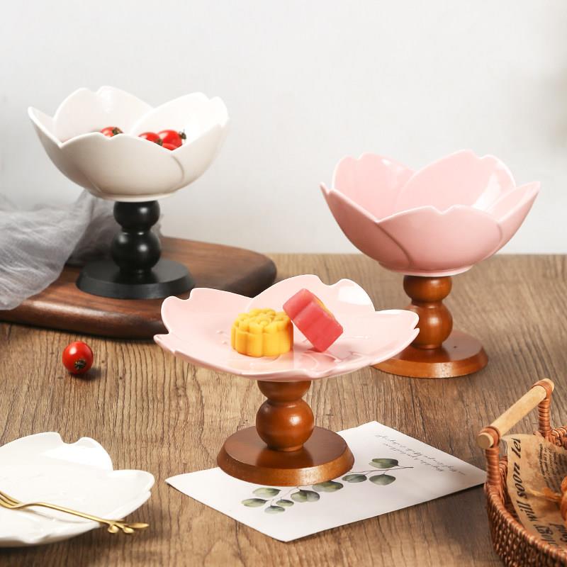 高脚水果盘客厅家用茶几干果盘糖果盘甜品台展示架试吃碗冰淇淋碗