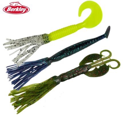 Berkley贝克力 新款胡须卷尾蛆 虾假饵路亚饵 加盐诱鱼气味6条/包