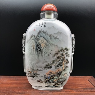 鼻烟壶内画兽头壶纯手工特色家居创意摆件商务外事礼品瓶内画