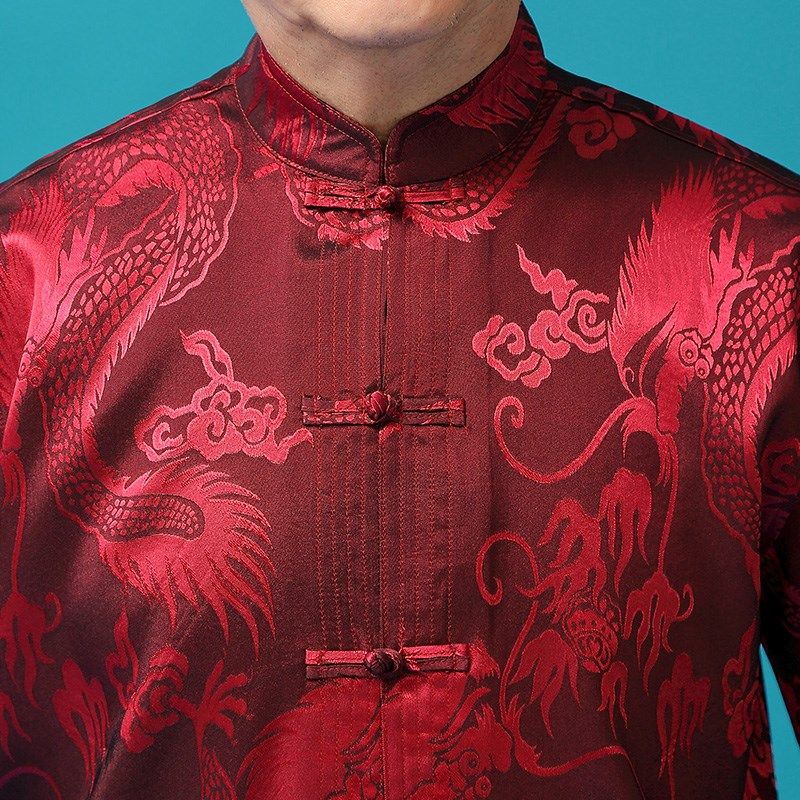 中老年唐装男短袖套装中国风男装盘扣汉服老人爷爷夏季衣服爸爸装,男装,唐装,淘宝优惠券,粉丝福利购,淘宝优惠卷