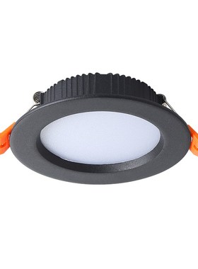 黑色led筒灯嵌入式开孔7.5 9 12 20公分天花灯5W7W12W24W孔灯洞灯