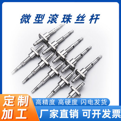 微型滚珠丝杆SFK0601 0802 1002 1004 1202研磨精密丝杠电缸丝杆