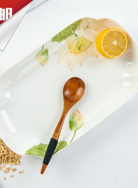 家用骨瓷蒸全鱼盘碟子11.5英寸菜鱼盘长方形11寸陶瓷花边深汤鱼盘