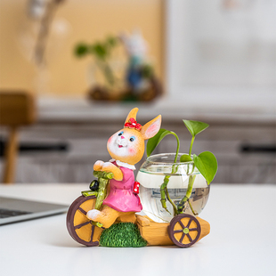 绿萝水培花瓶水养器皿鲜花容器玻璃透明创意花盆办公家用桌面摆件