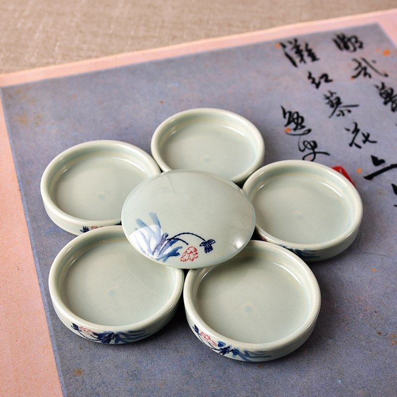 联星五层墨碟墨蝶陶瓷调墨盘国画调色碟颜料盘碟子多层水彩工笔画,文具电教/文化用品/商务用品,文房四宝,淘宝优惠券,粉丝福利购,淘宝优惠卷