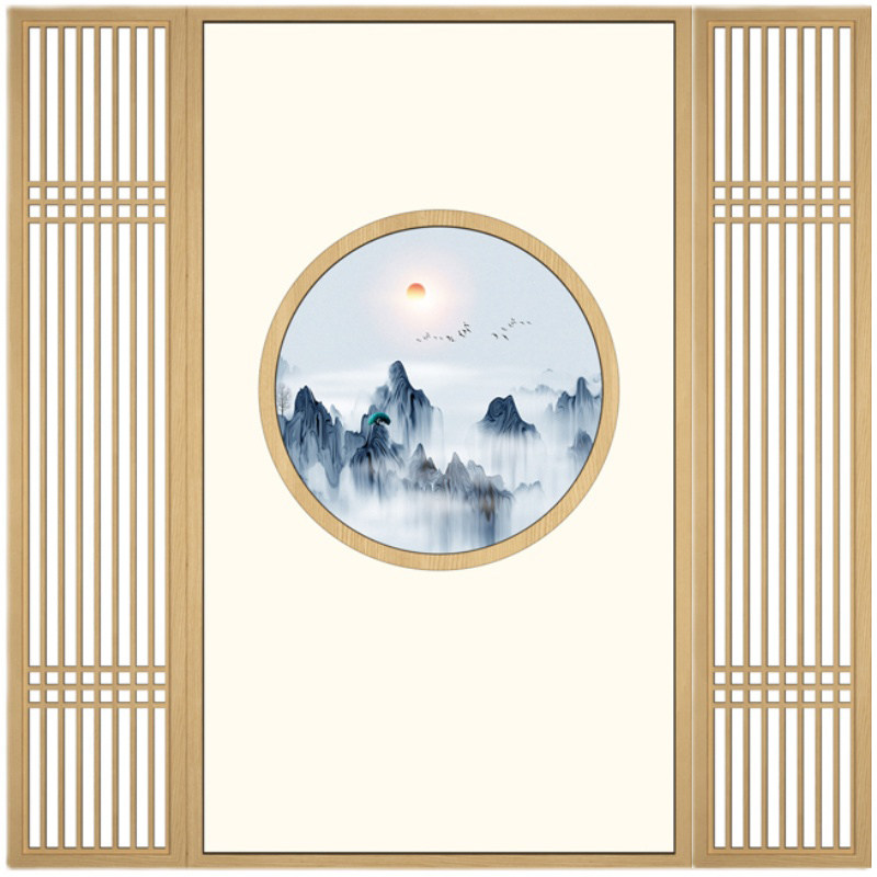 实木花格镂空新中式仿古门窗屏风隔断吊顶背景墙现代木格栅栏花板