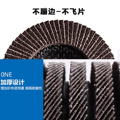 角磨机百叶轮125mm22孔大号打磨片金属不锈钢抛光除锈专用千叶轮