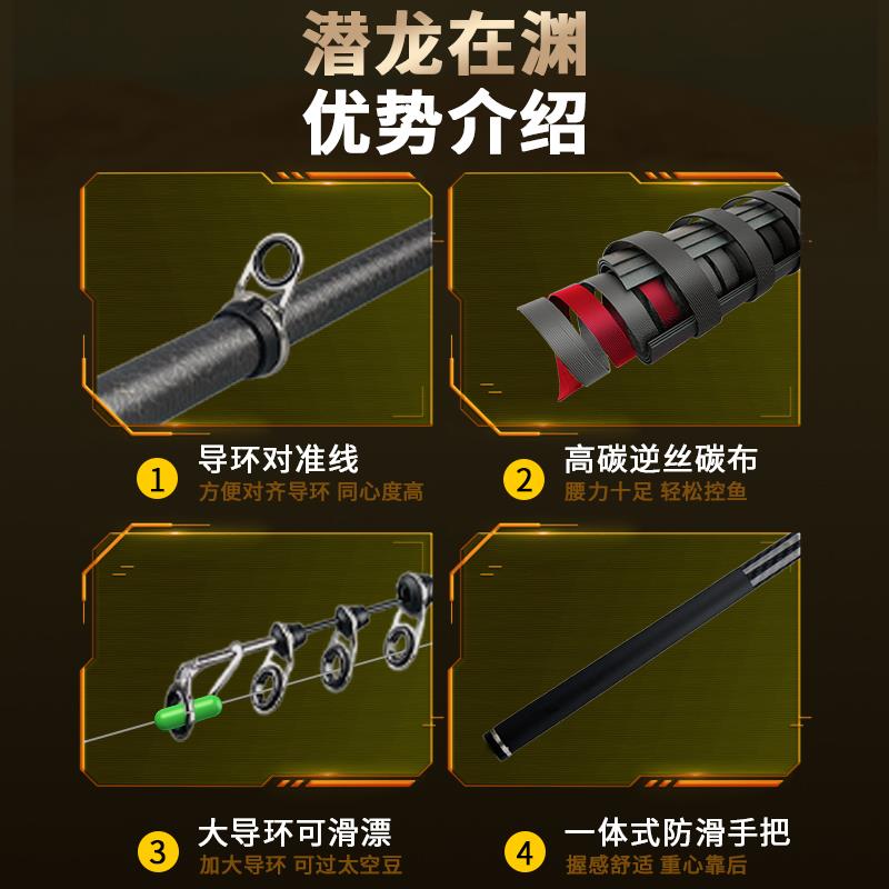 新款矶竿矶钓竿滑漂竿路滑竿全套装远投大导环碳素超轻超硬机杆