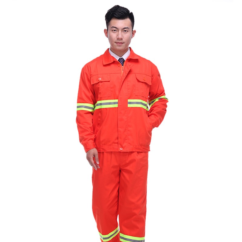 反光条秋冬环卫工作服套装耐磨长袖劳保园林绿化工地保洁市政工服