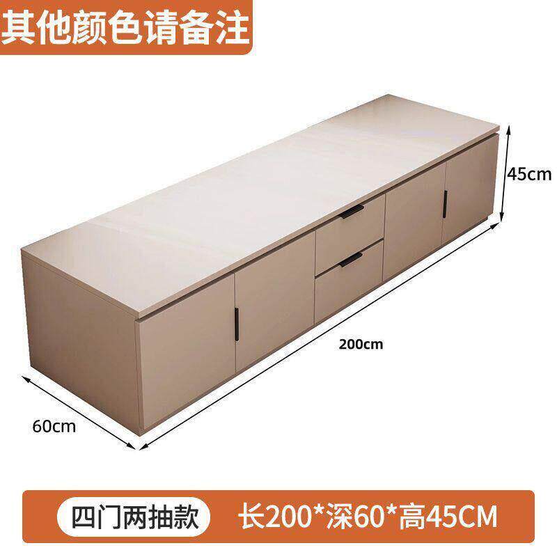 阳台可坐实木飘窗柜定制落地置物可睡榻榻米躺柜家用收纳地柜矮柜
