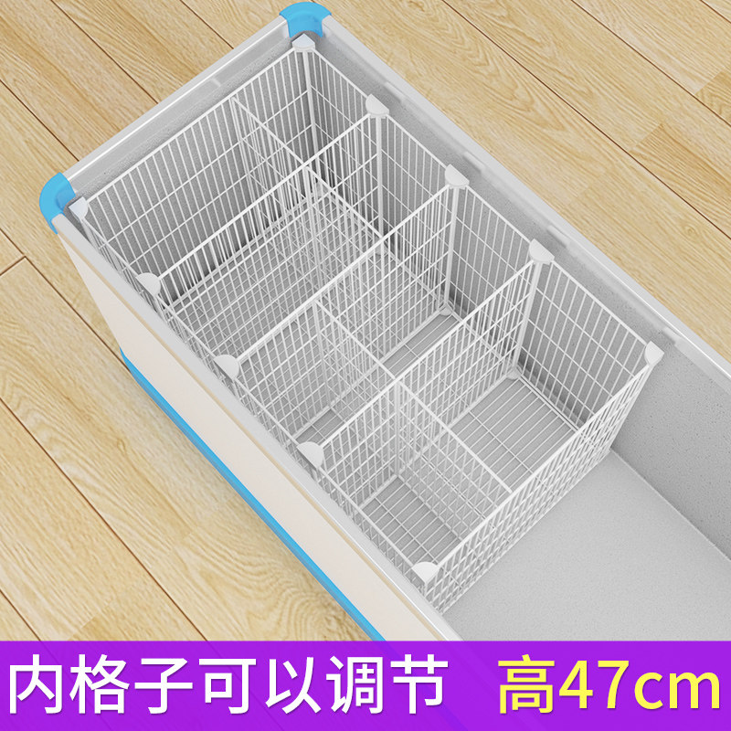 冰柜隔断网冷柜内部置物架带底47收纳篮子专用分格栏筐冷冻分隔板图片