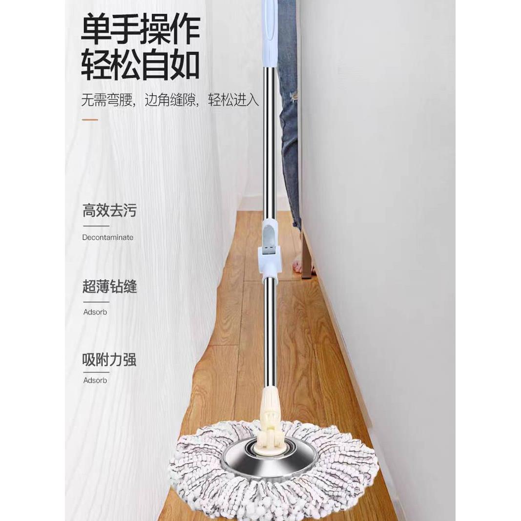 居宝来旋转拖把大号双驱动一拖净免手洗拖布桶拖地板瓷砖懒人拖把