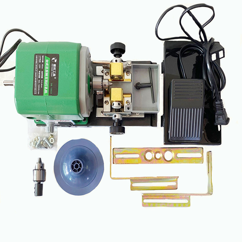 珍珠打孔器台式小型家用玉石蜜蜡桃核佛珠手串钻孔打孔机器
