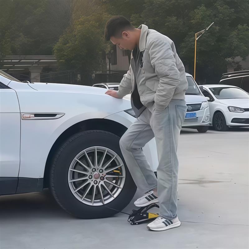脚踩打气泵汽车充气泵车载轮胎脚踩打气小轿车高压便携机械充气筒