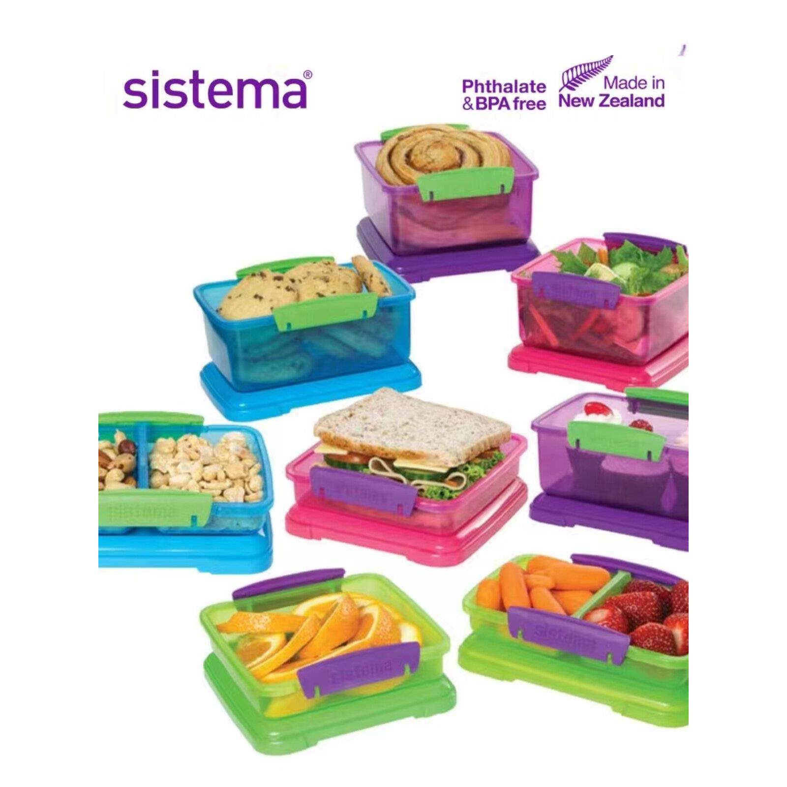 Sistema饭盒便当 水果保鲜盒分隔便捷学生儿童点心午餐可微波加热