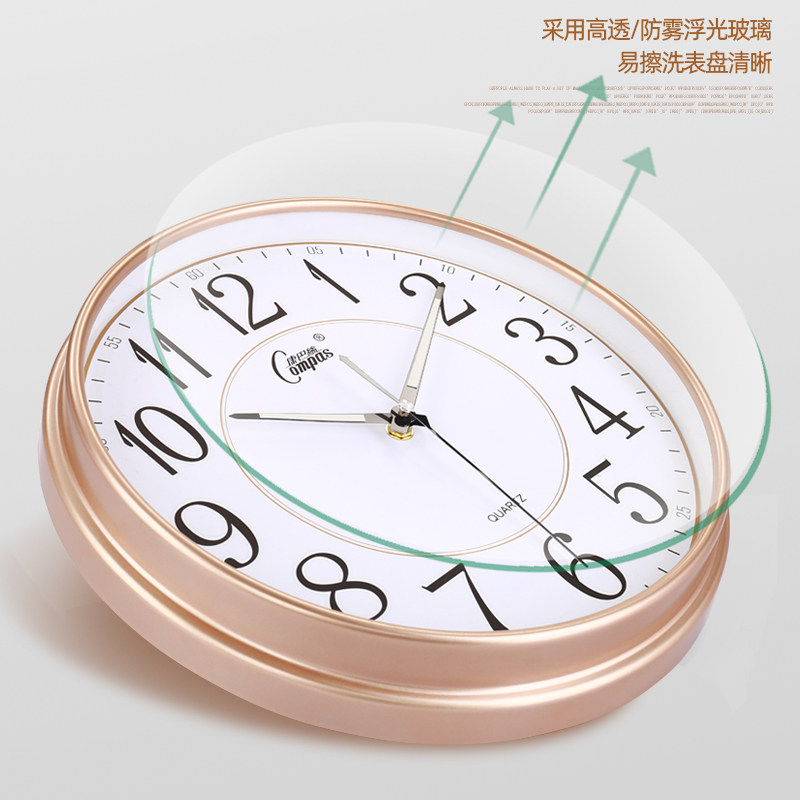 挂钟客厅静音夜光钟表家用时尚创意石英钟简约时钟北欧现代电子钟