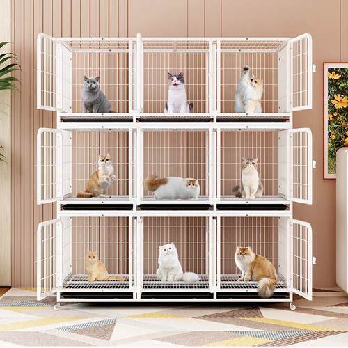 猫笼子繁殖笼繁育笼家用带隔断猫舍宠物店寄养笼鸽子笼三层养殖笼