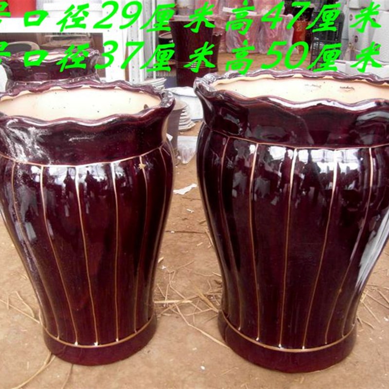 广东陶瓷发财树幸福树大型盆栽大号陶瓷盆特大号陶瓷花盆包邮