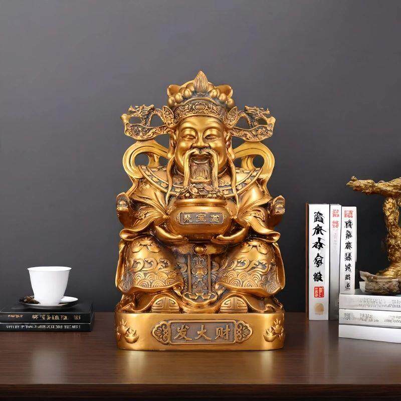 文财神爷摆件招财财神像客厅家用供奉中式公司办公室摆设开业礼物