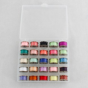 家用缝纫机底线梭芯收纳盒透明带线梭壳25格28格缝纫缝纫机底线圈