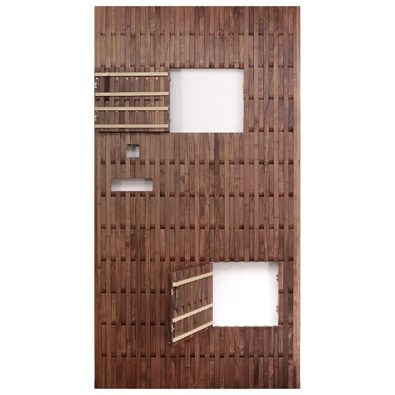 钢琴键衣帽架钢琴键挂衣板墙壁置物架电表箱遮挡樱桃木木条挂钩