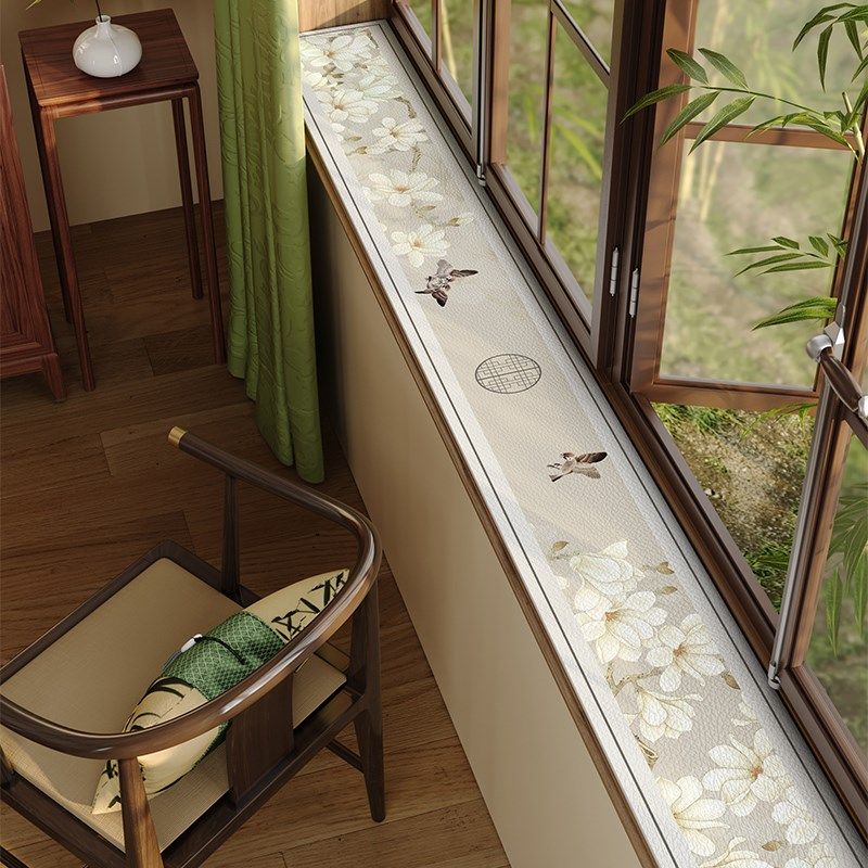 新中式窗台垫子极窄防水防晒防尘飘窗垫窗沿防护垫窗台改造神器,居家布艺,飘窗垫,淘宝优惠券,粉丝福利购,淘宝优惠卷