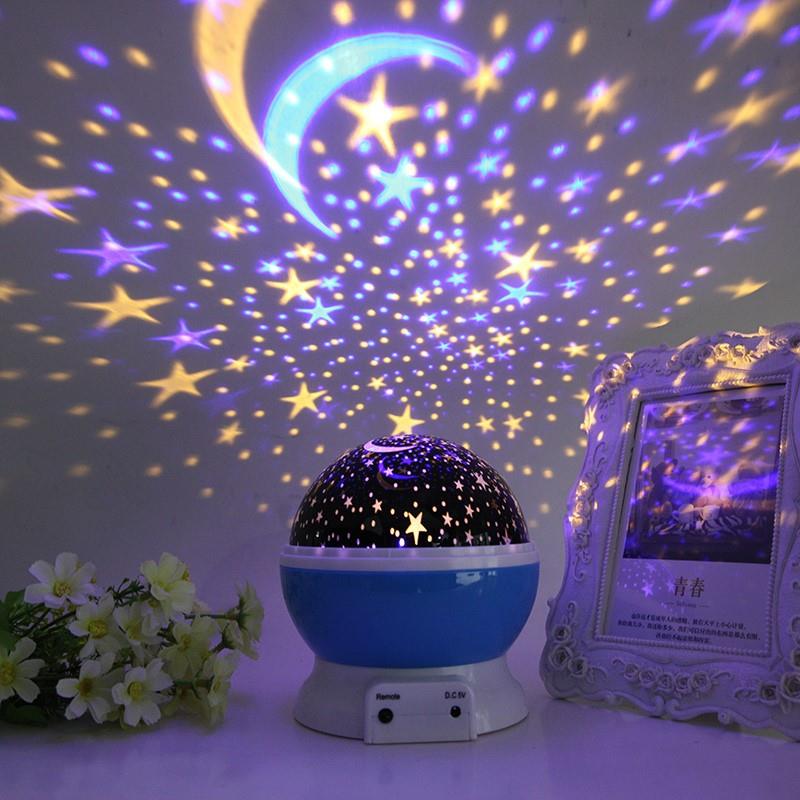 创意浪漫星空投影灯仪卧室梦幻旋转满天星睡眠星光夜光星星小夜灯