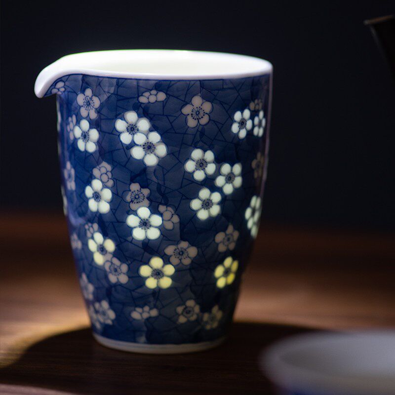 萤造 景德镇手工手绘青花玲珑陶瓷器 高档轻奢精致功夫茶具套装