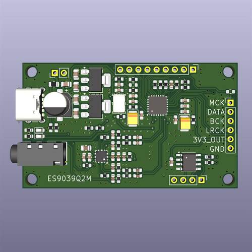 ES9039Q2M I2S DSD 数字音频输入DAC解码板开发板ES9601K模块模组