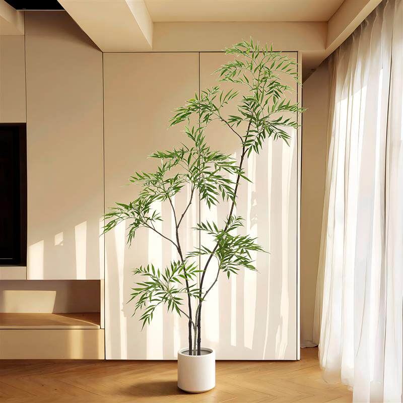 十大功劳高端轻奢仿真绿植室内大型仿生假树落地假植物盆景装饰