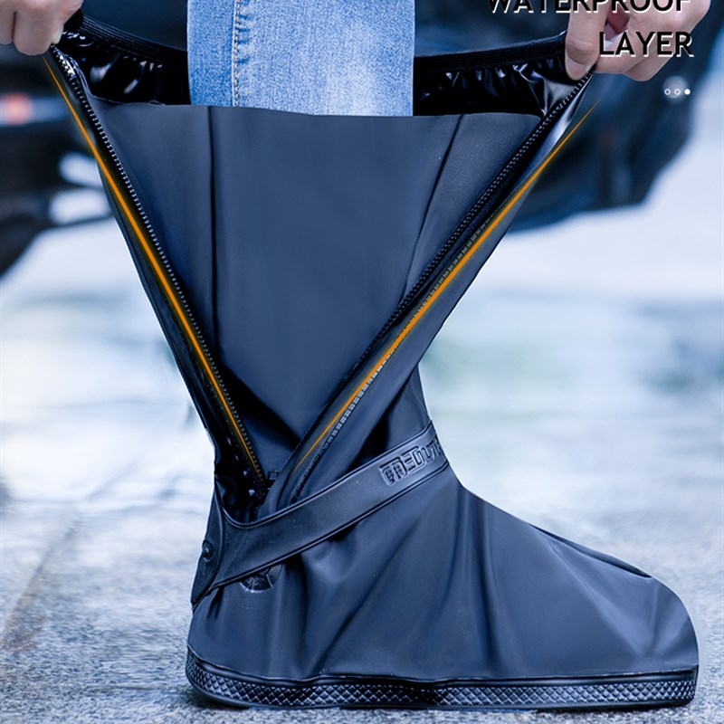 雨鞋男款防水鞋套高筒雨靴套防滑加厚耐磨防雨水鞋硅胶套鞋女