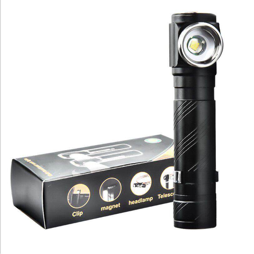 T6笔夹灯可转换头灯强光远射智能手电筒 户外便携工作灯