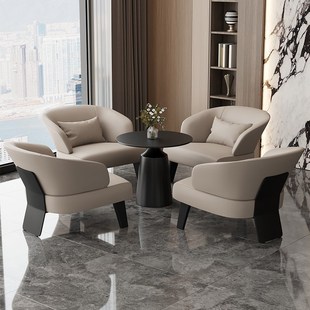 里夫斯休闲单人沙发酒店会所4s店大堂咖啡厅商用洽谈接待桌椅组合