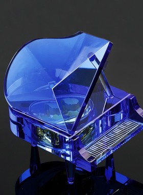 DIY高档水晶钢琴音乐盒摆件生日送妈妈老师男女友老婆圣诞节礼品