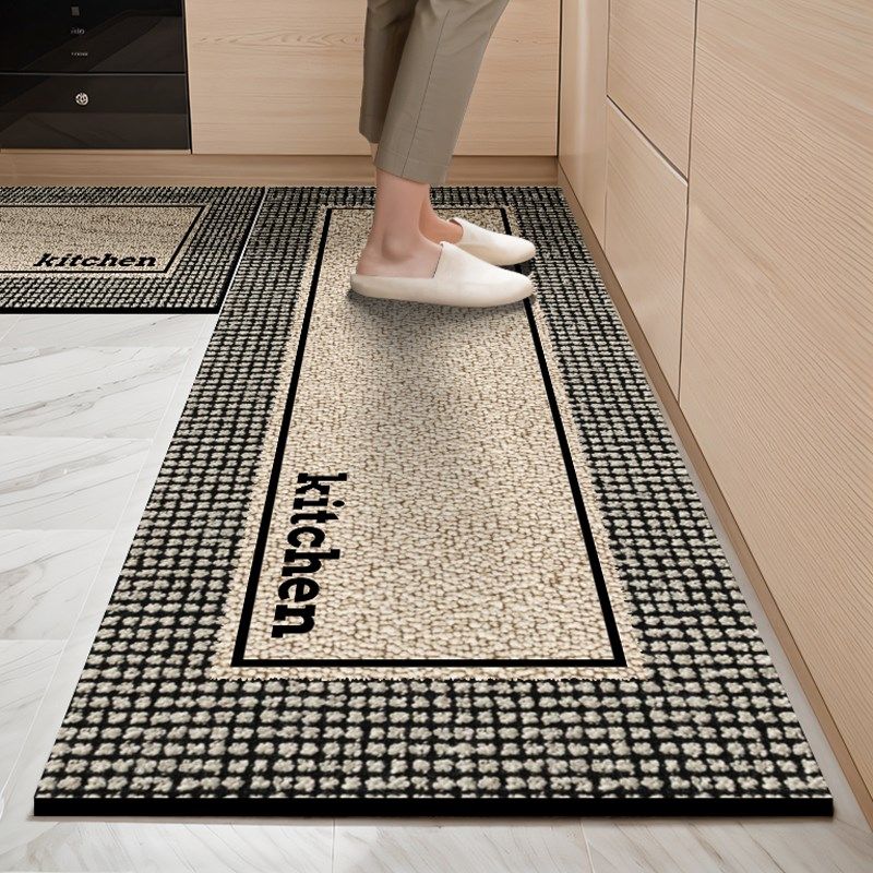 2024新款厨房地垫防滑防油可擦免洗脚垫家用防水垫子耐脏吸水地毯,居家布艺,厨房地垫,淘宝优惠券,粉丝福利购,淘宝优惠卷