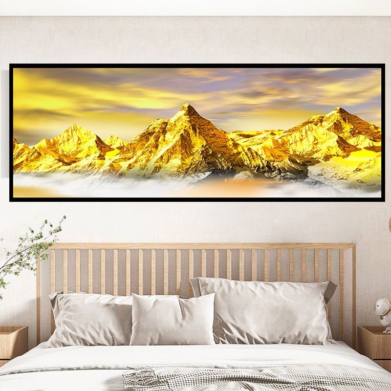 背靠金山自粘卧室床头装饰画设计墙面艺术自粘现代简约酒店壁画,家居饰品,现代装饰画,淘宝优惠券,粉丝福利购,淘宝优惠卷