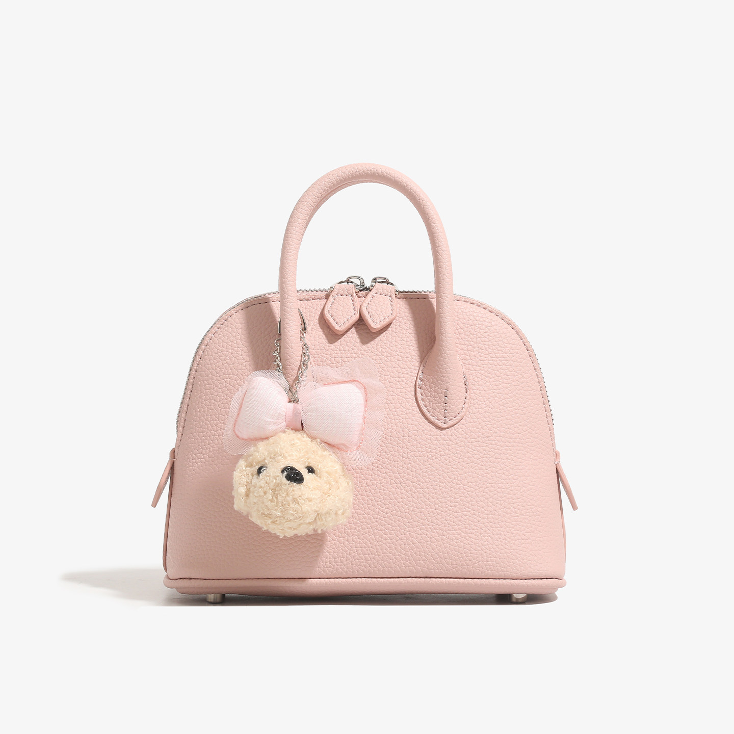 纯色贝壳包新款女士车缝线单肩包斜挎包小众轻奢百搭包包