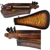 纯手工制作 绞弦琴 鸟眼枫木背板 6弦24键手摇风琴 摇弦琴