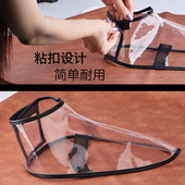 理发师防碎发鞋 盖发廊专业美发工具理发店用品 套发型师专用透明鞋